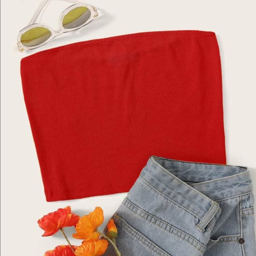 Rubbed Cropped Tube Top